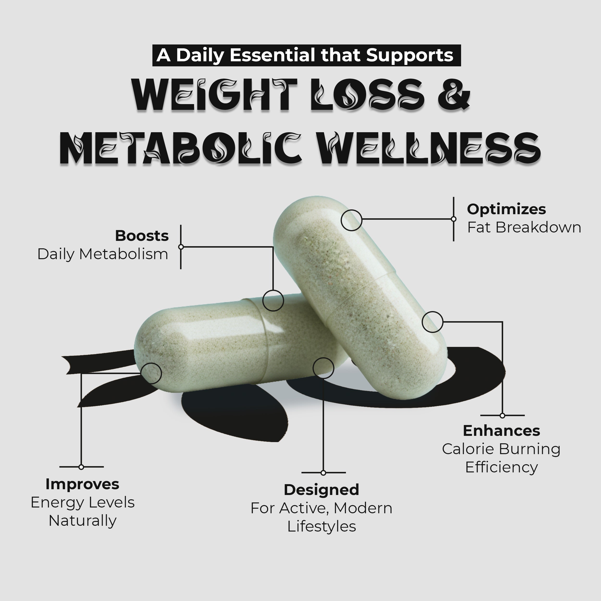 OLLOVITA Slim Plus – 1000mg Plant-Based Weight Loss & Metabolism Booster | Natural Fat Burner | Energy & Active Lifestyle Support | 60 Veg Capsules