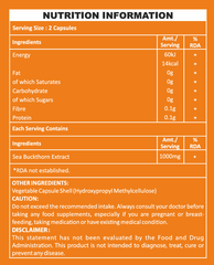 OLLOVITA Plant Based Sea Buckthorn Oil Capsules (1000mg) – Omega 3-6-7-9 | Immunity, Heart, Brain, Joint & Skin Health | 100% Vegan Whole-body Wellness – 60 Capsules