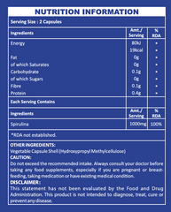 Plant-Based Spirulina 1000mg Veg Capsules – Green Superfood for Immunity, Muscle Strength & Daily Energy | 60 Capsules